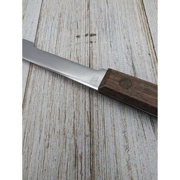 Utility All Purpose Carving Slicing Knife Serrated 2 Prongs 7" Blade Japan 12" - Picture 7 of 7